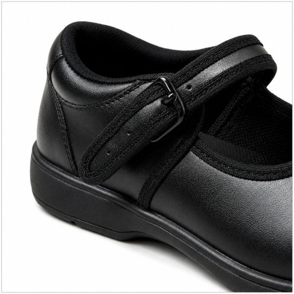 Girls Formal Black Leather School Shoes