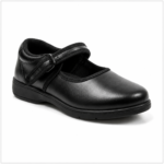 Girls Formal Black Leather School Shoes