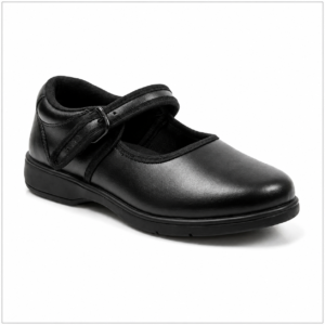 Girls Formal Black Leather School Shoes
