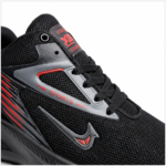 Charcoal Grey Mesh and Synthetic Running Shoes for Men