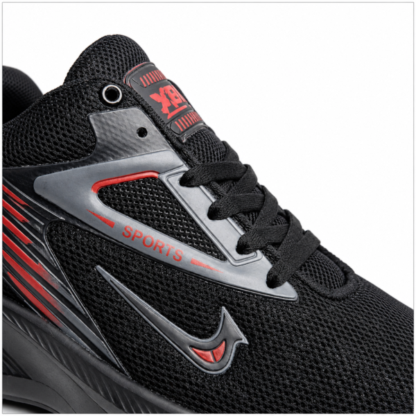 Charcoal Grey Mesh and Synthetic Running Shoes for Men